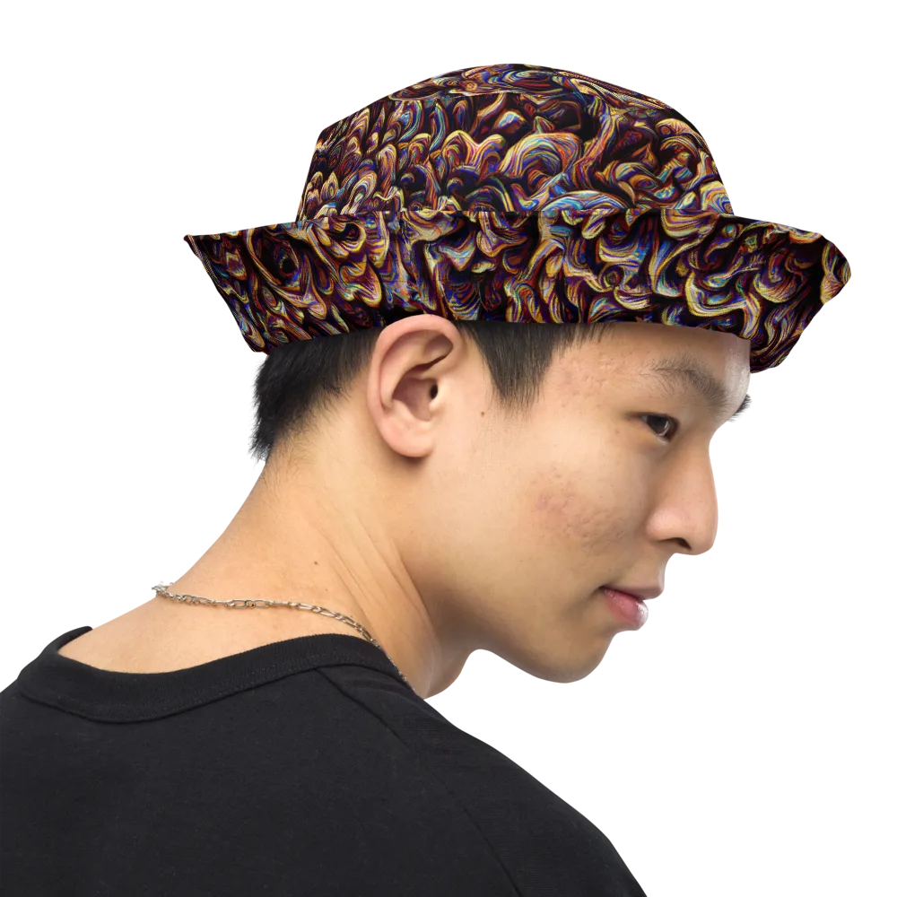 Riotous Radiance on Reversible Bucket Hat — Right Outside