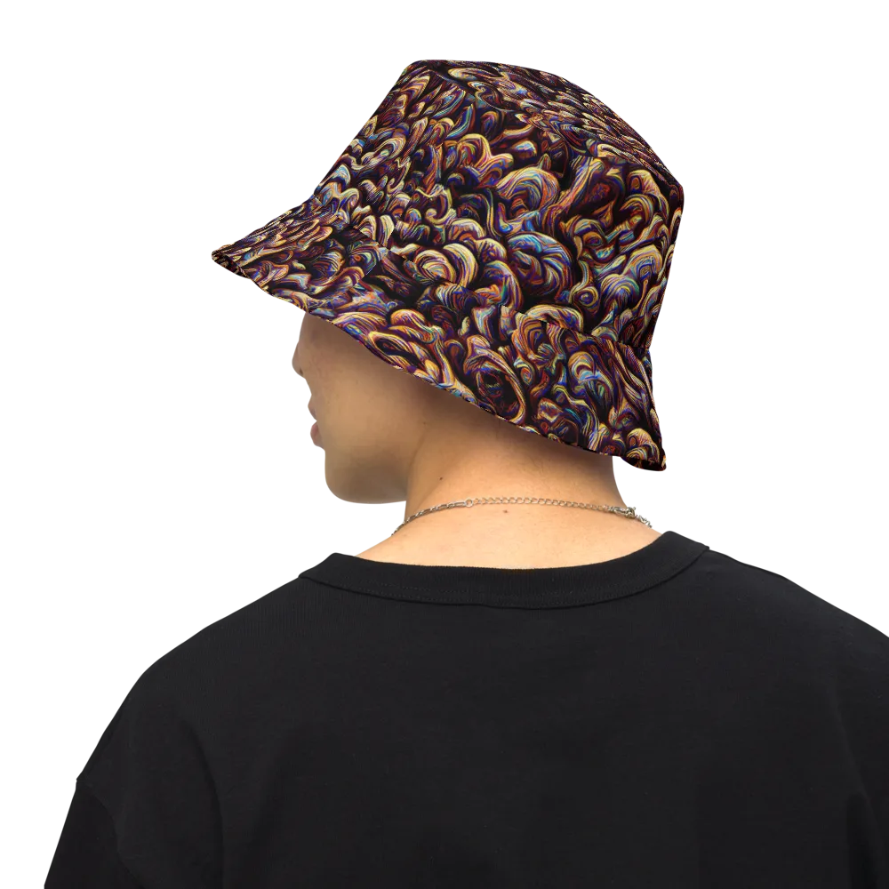 Riotous Radiance on Reversible Bucket Hat — Back Inside