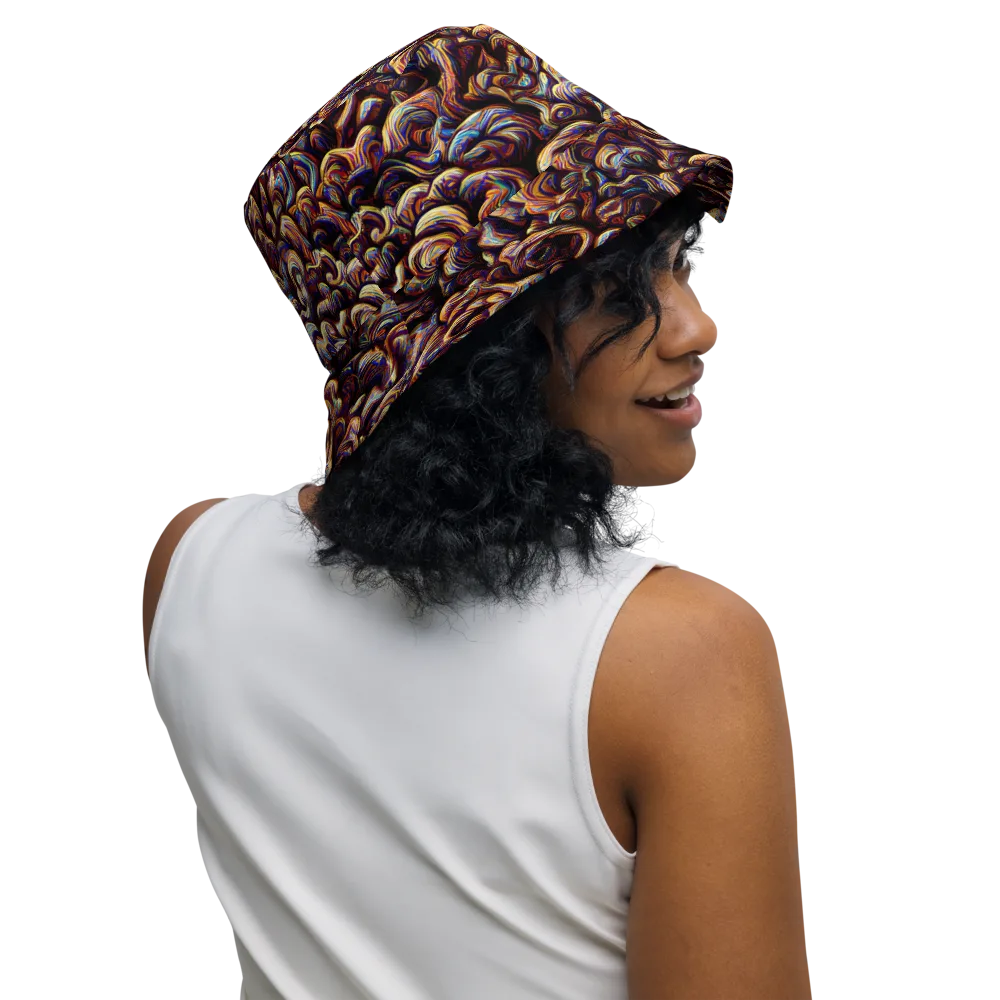 Riotous Radiance on Reversible Bucket Hat — Right Outside