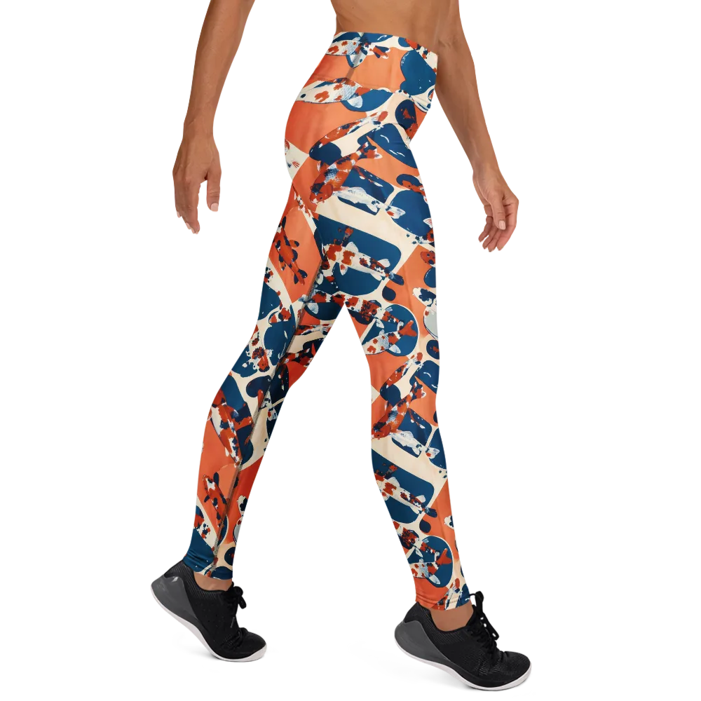 Koi Current on Yoga Leggings — Right