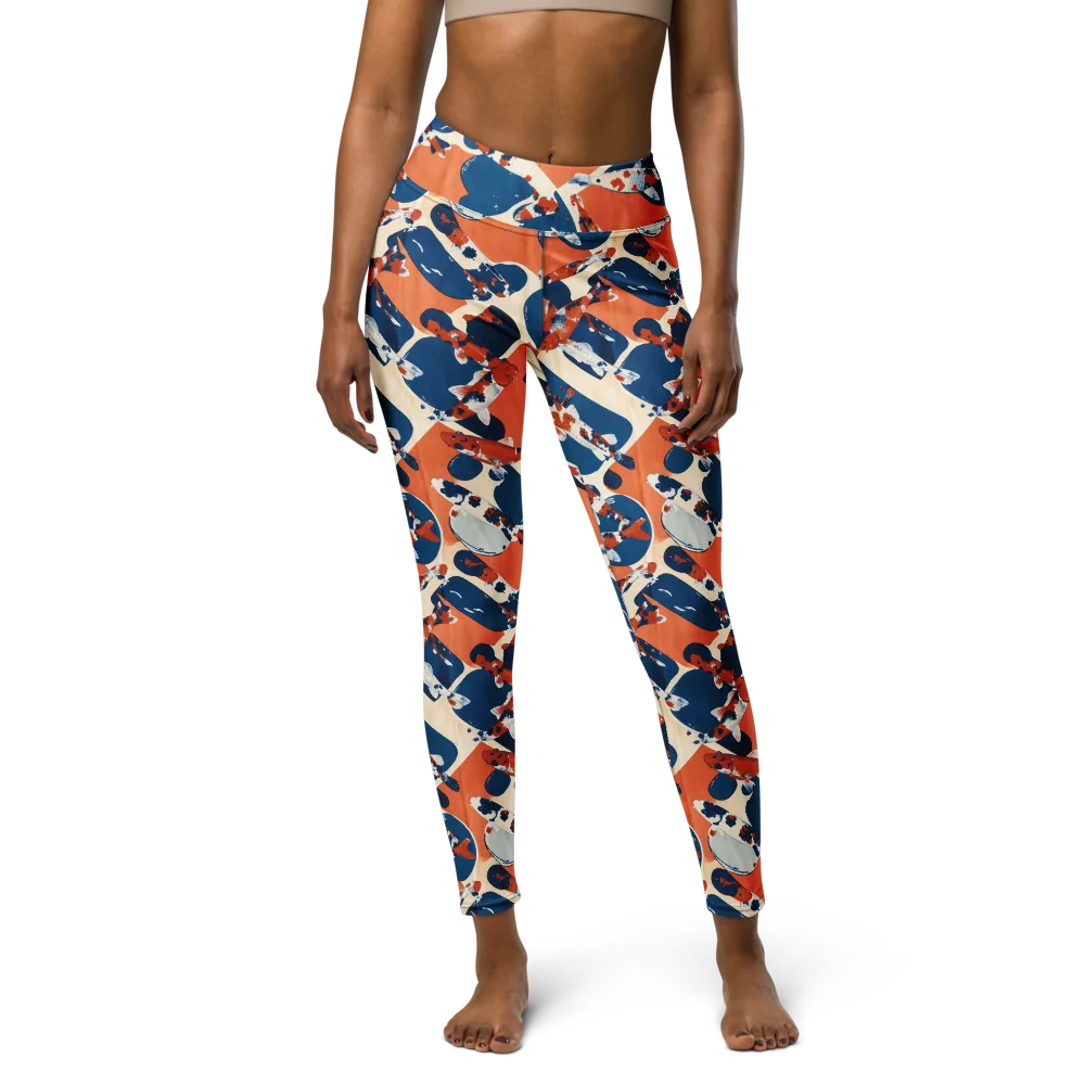 Koi Current on Yoga Leggings — Front