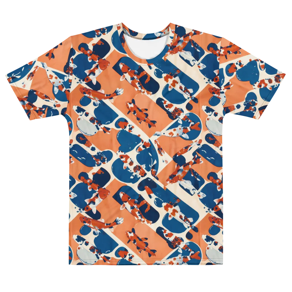 Koi Current on Men's Cotton Crew Neck T-Shirt — Front
