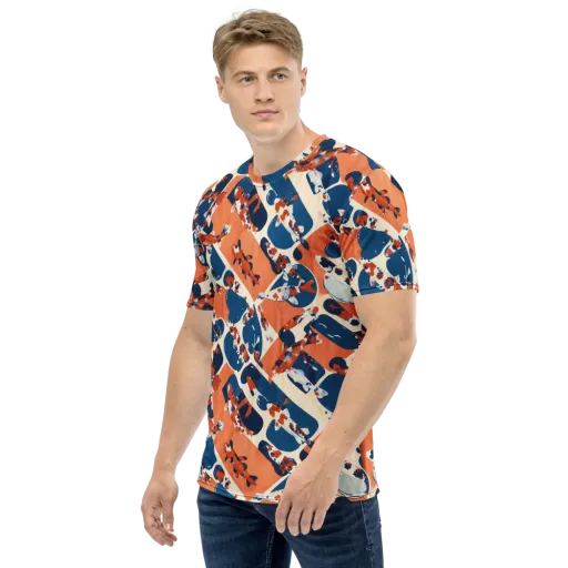 Koi Current on a Men's Crew Neck T-Shirt