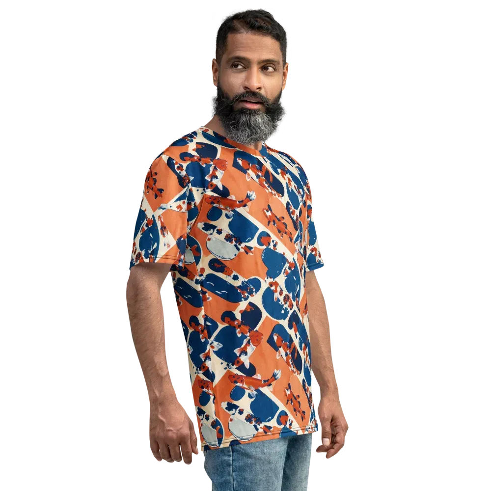 Koi Current on Men's Crew Neck T-Shirt — Right