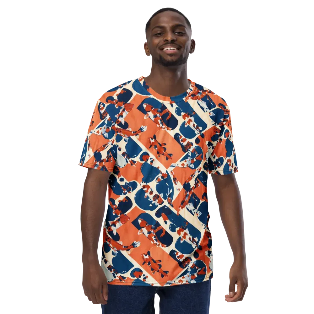 Koi Current on Men's Crew Neck T-Shirt — Front