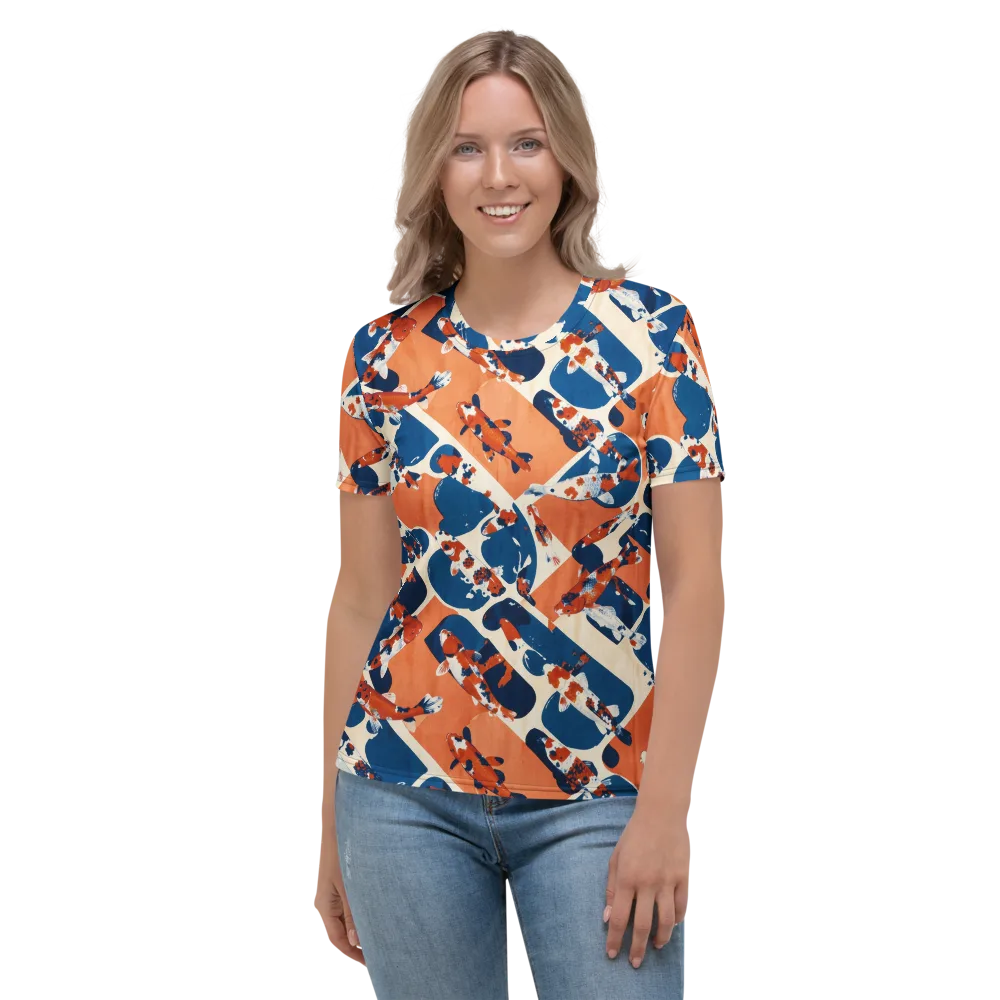 Koi Current on Women's Crew Neck T-Shirt — Front