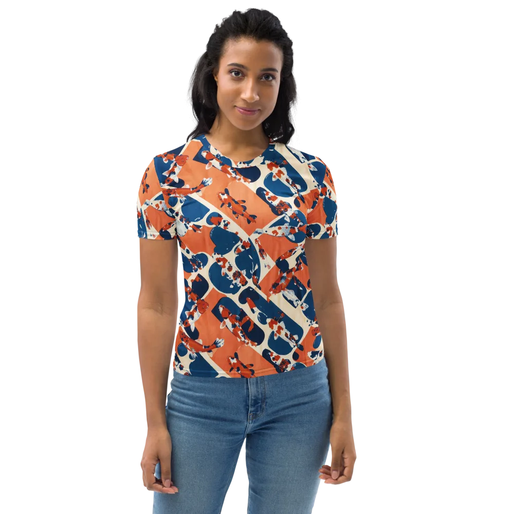 Koi Current on Women's Crew Neck T-Shirt — Front
