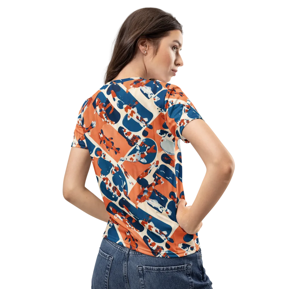 Koi Current on Women's Crew Neck T-Shirt — Back