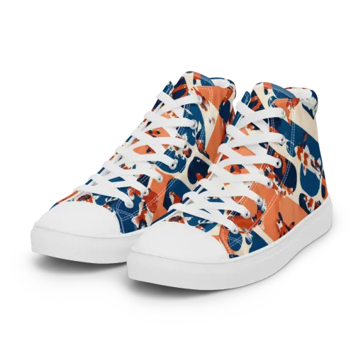 Koi Current on a Women's High Top Canvas Shoes