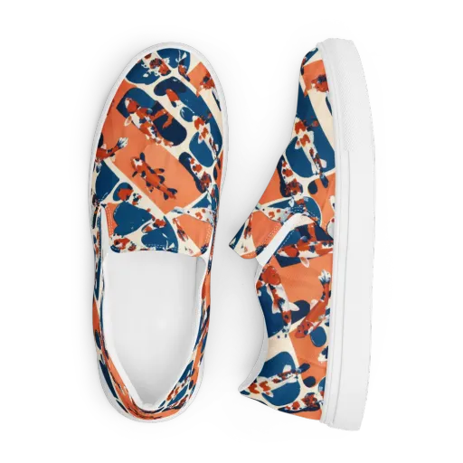 Koi Current on a Men's Slip-On Canvas Shoes