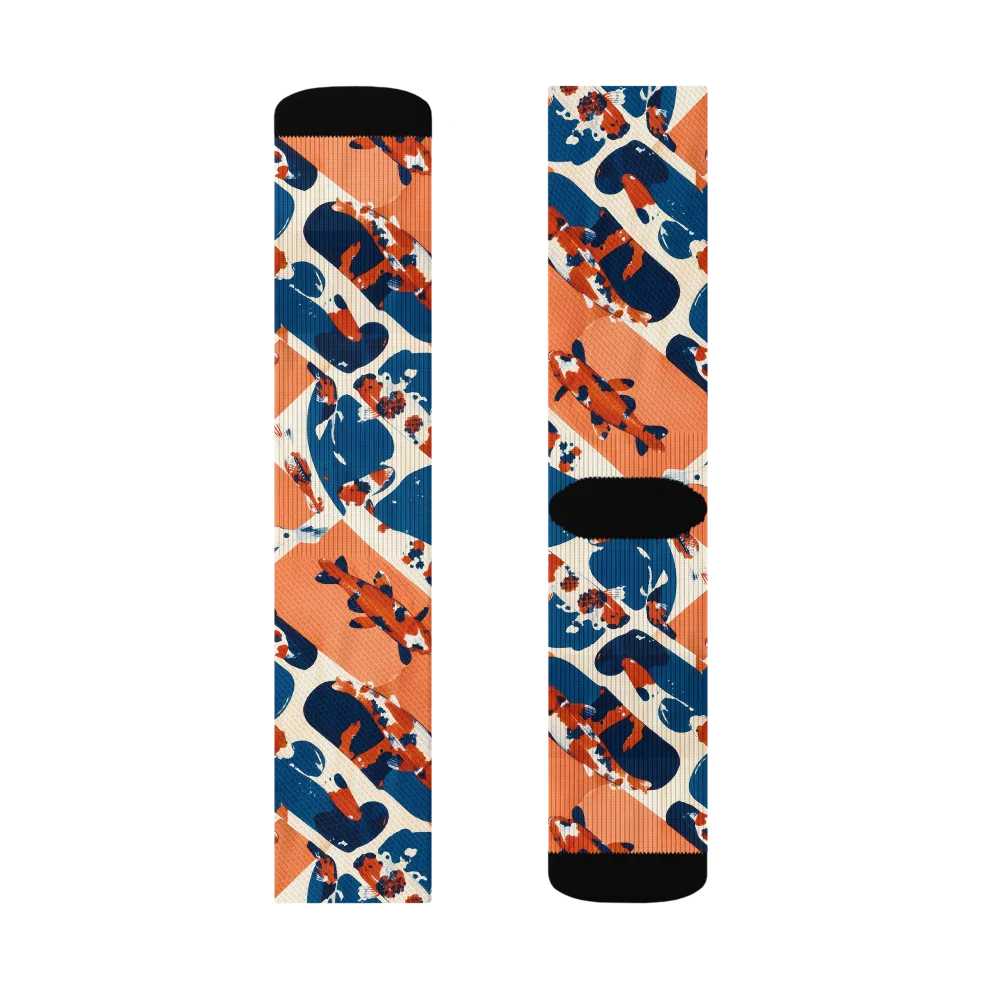 Koi Current on Socks — Right Sock