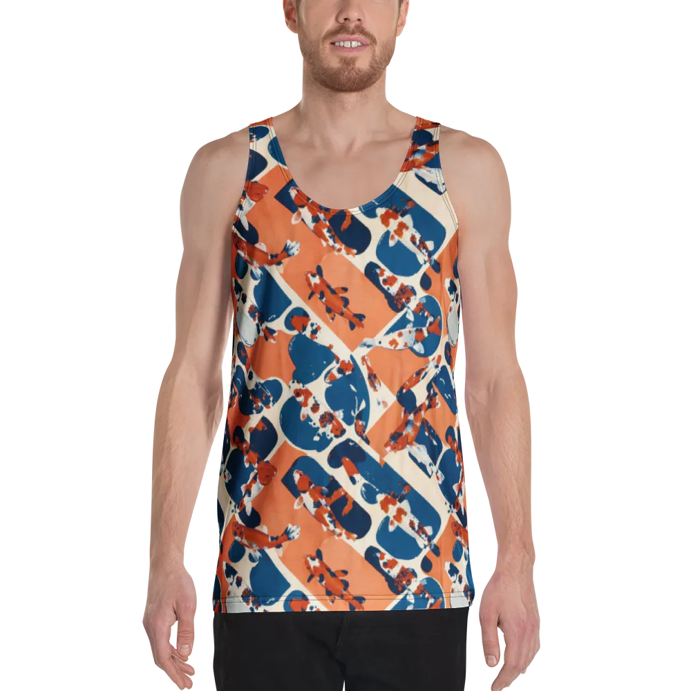 Koi Current on Men's Tank Top — Front