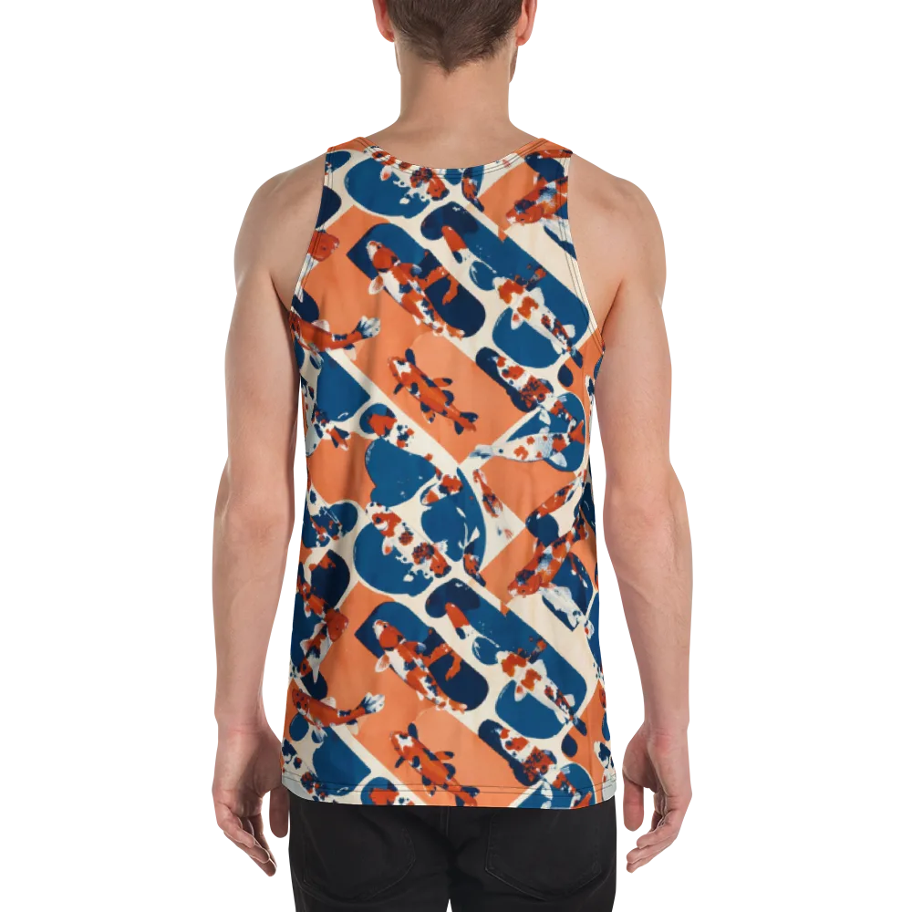 Koi Current on Men's Tank Top — Back