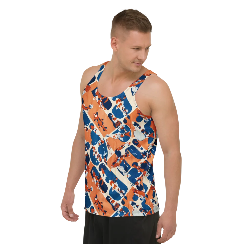 Koi Current on Men's Tank Top — Left Front