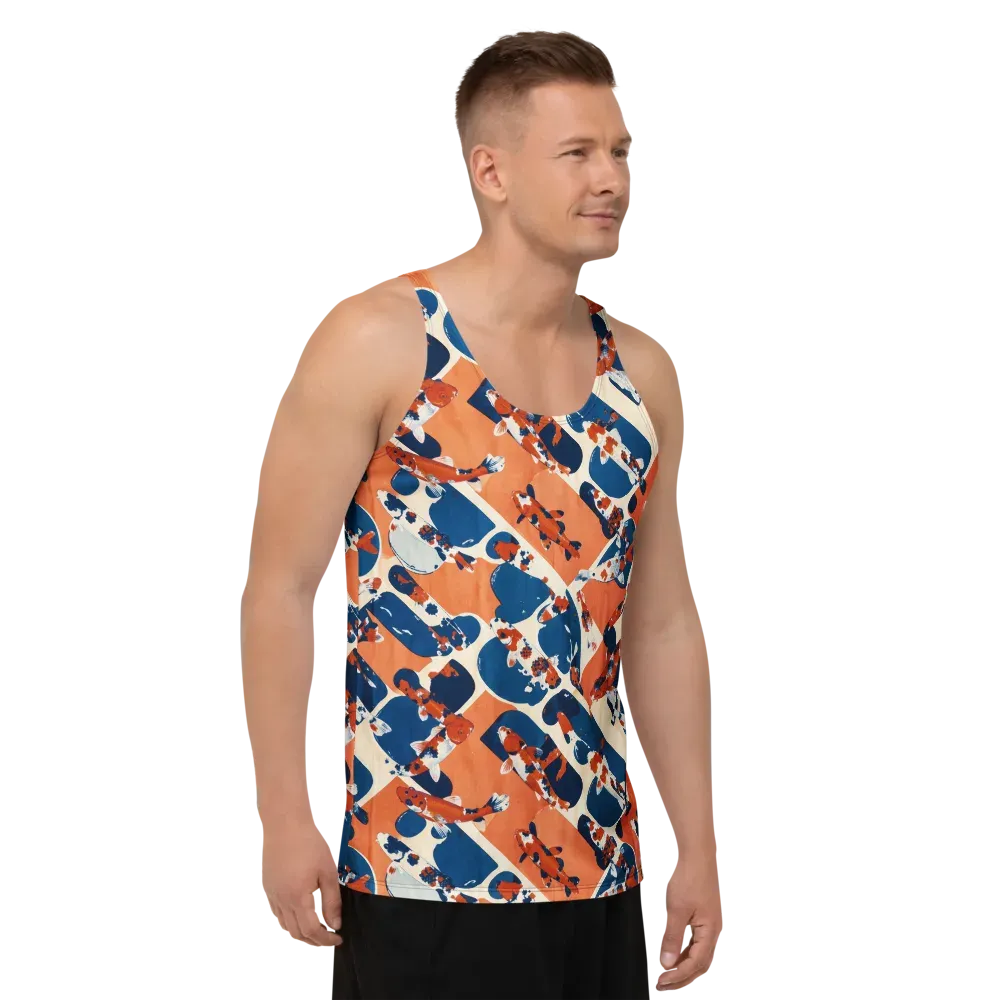 Koi Current on Men's Tank Top — Right Front