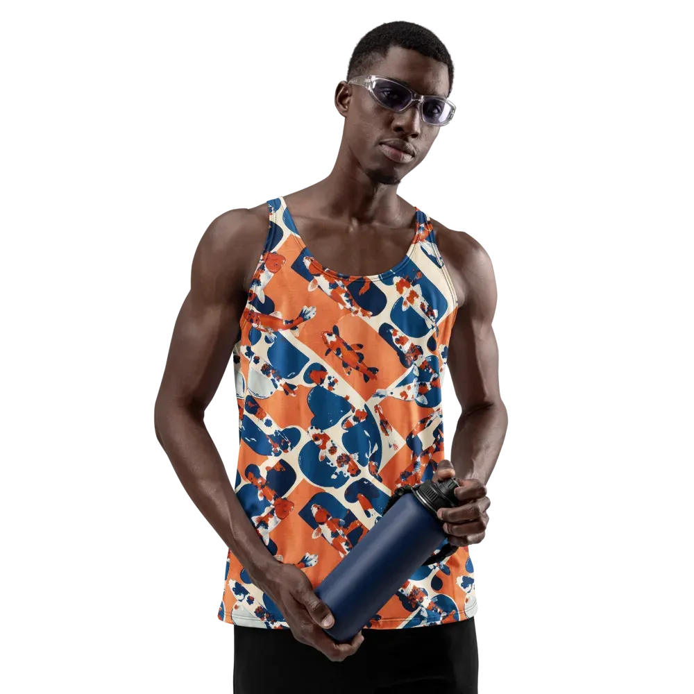 Koi Current on Men's Tank Top — Front