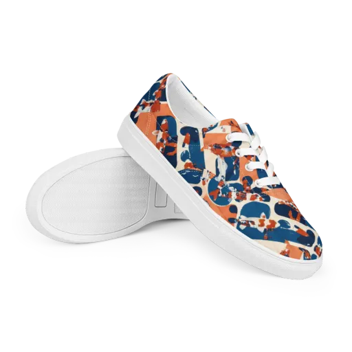Koi Current on a Men's Lace-Up Canvas Shoes