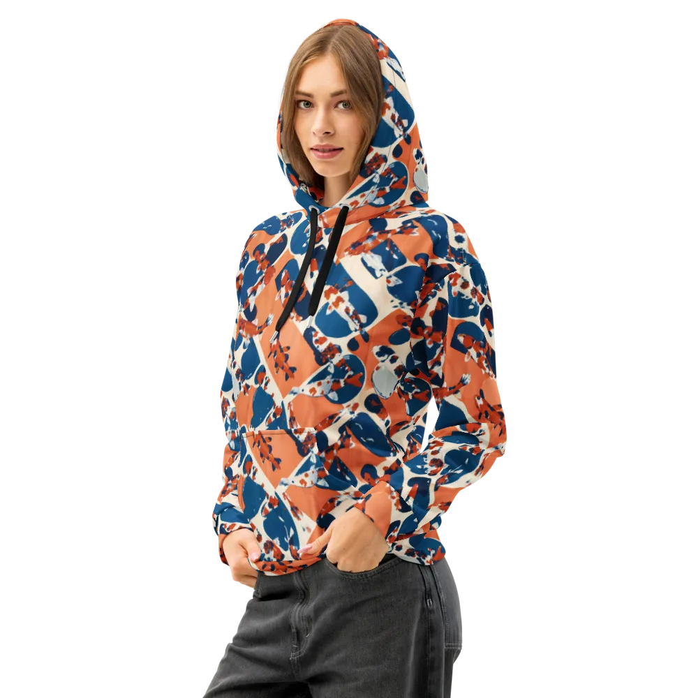 Koi Current on Cotton Hoodie — Left Front