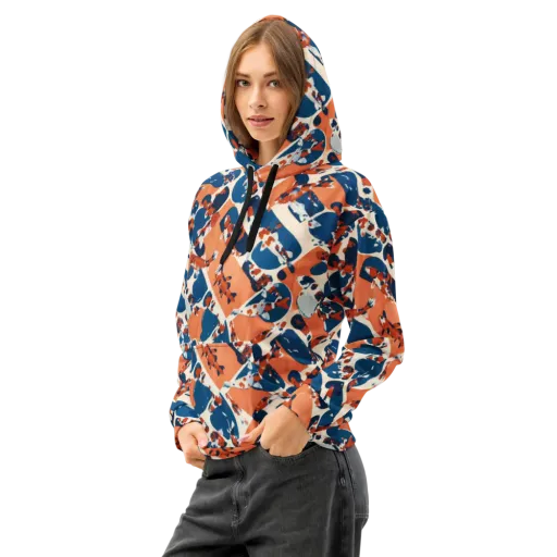 Koi Current on a Cotton Hoodie