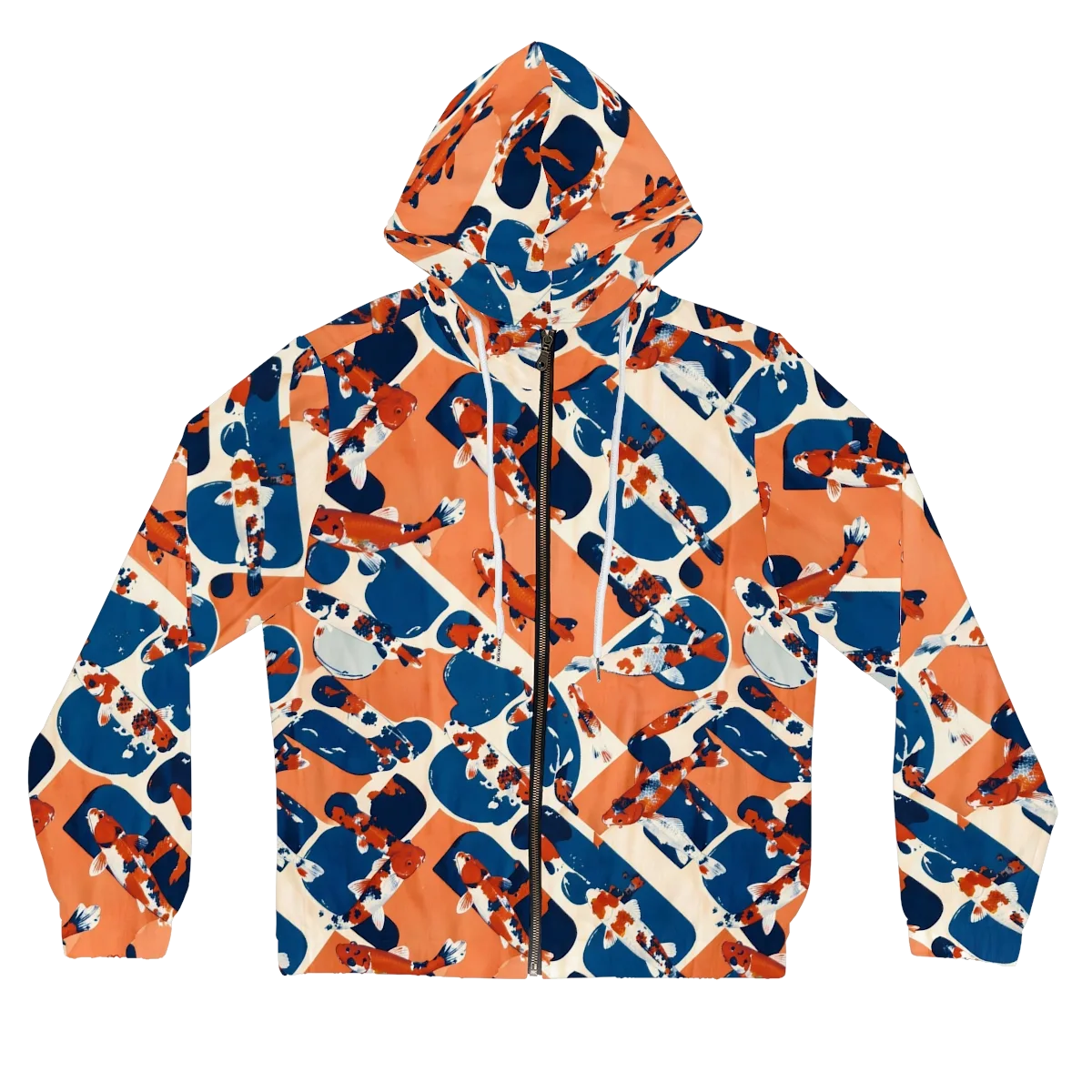 Koi Current on Women's Full-Zip Hoodie — Front
