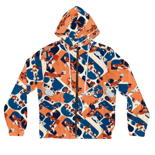 Koi Current on a Women's Full-Zip Hoodie