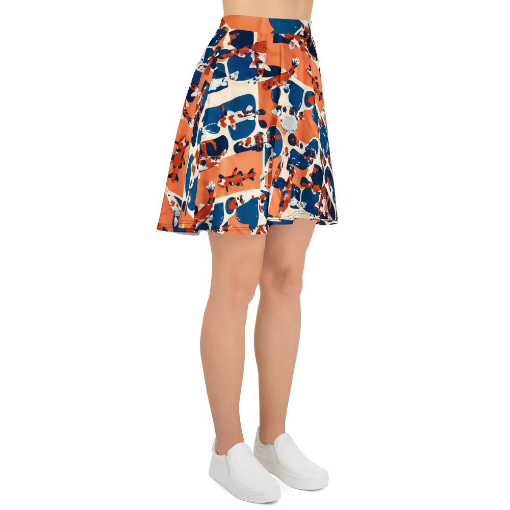 Koi Current on Skater Skirt — Right