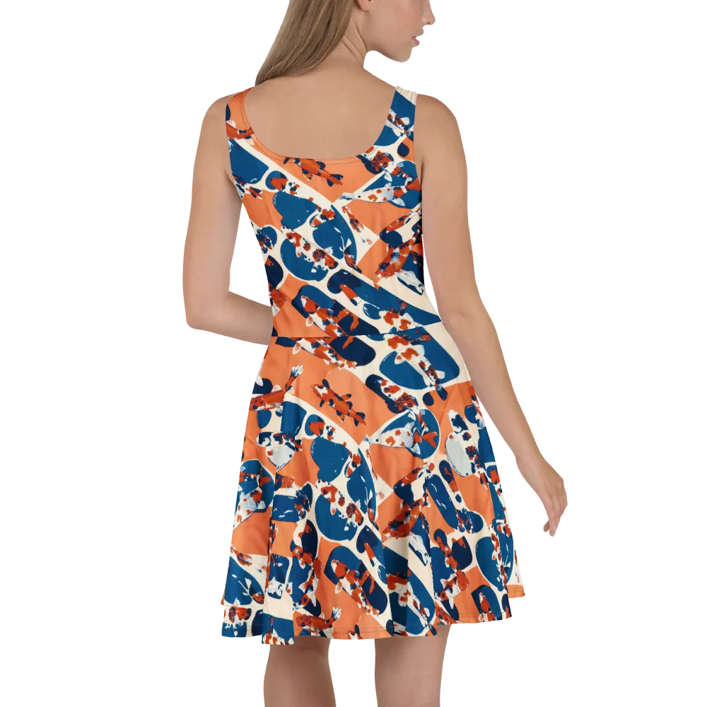 Koi Current on Skater Dress — Back