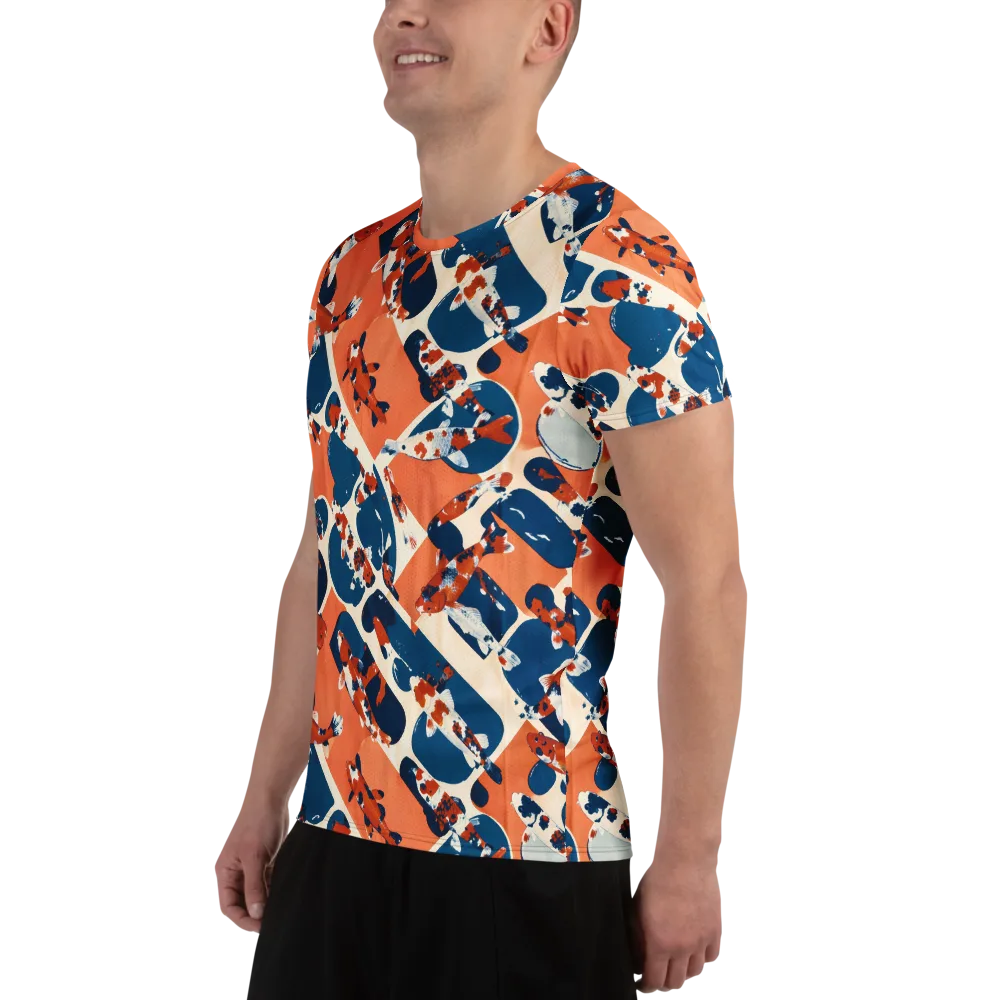 Koi Current on Men's Athletic T-Shirt — Left