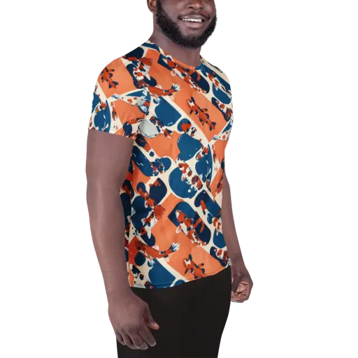 Koi Current on a Men's Athletic T-Shirt