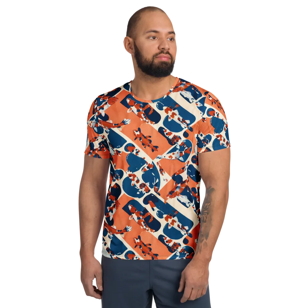 Koi Current on Men's Athletic T-Shirt — Front