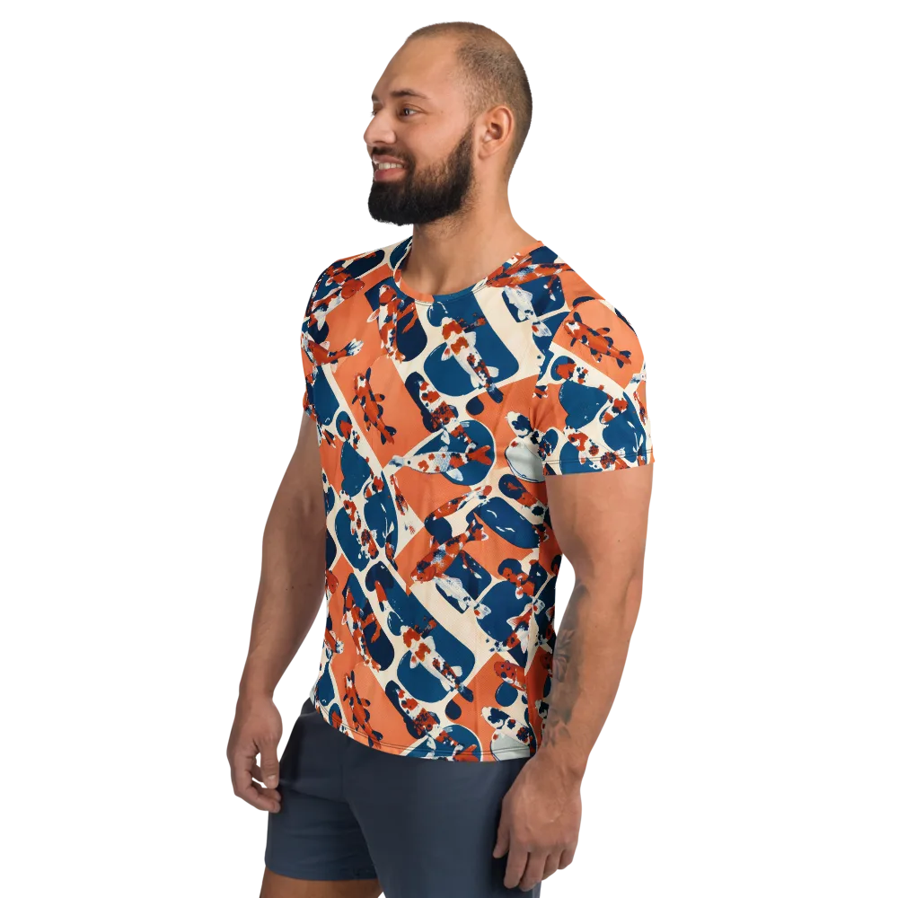 Koi Current on Men's Athletic T-Shirt — Left