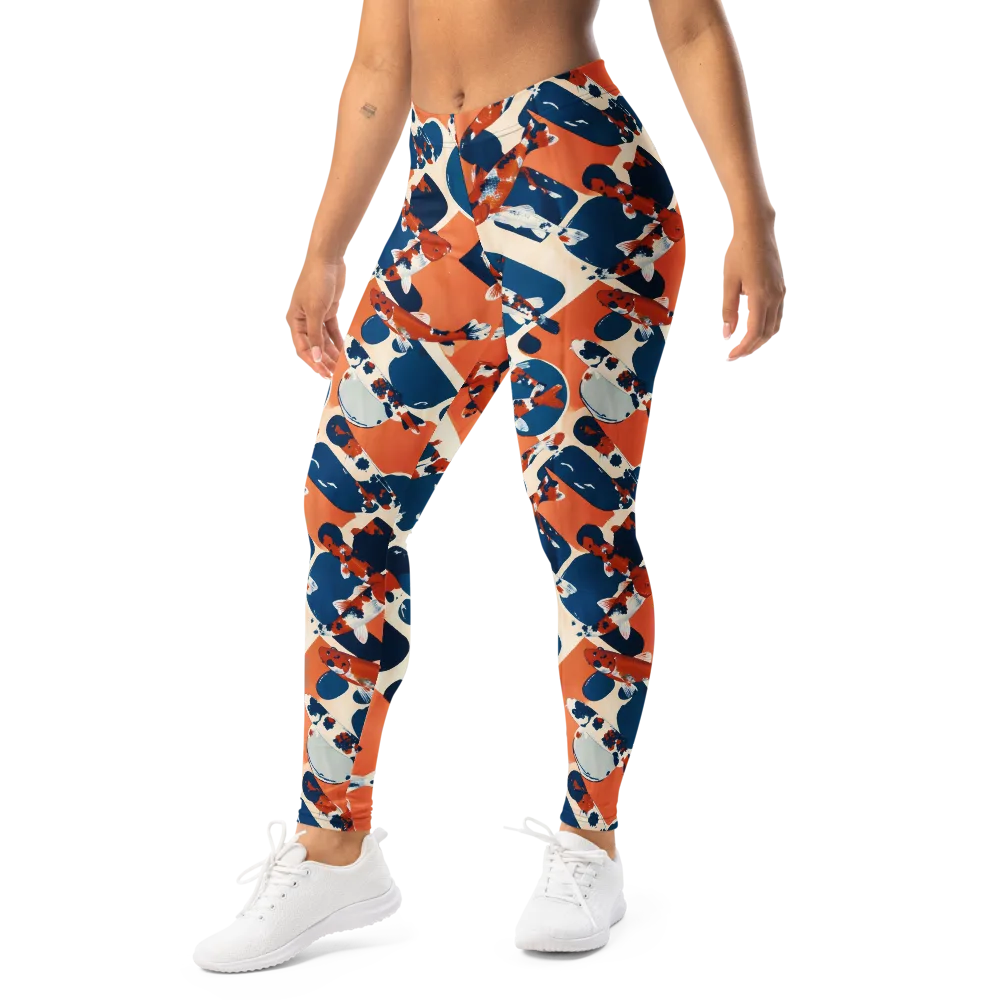 Koi Current on Leggings — Left Front