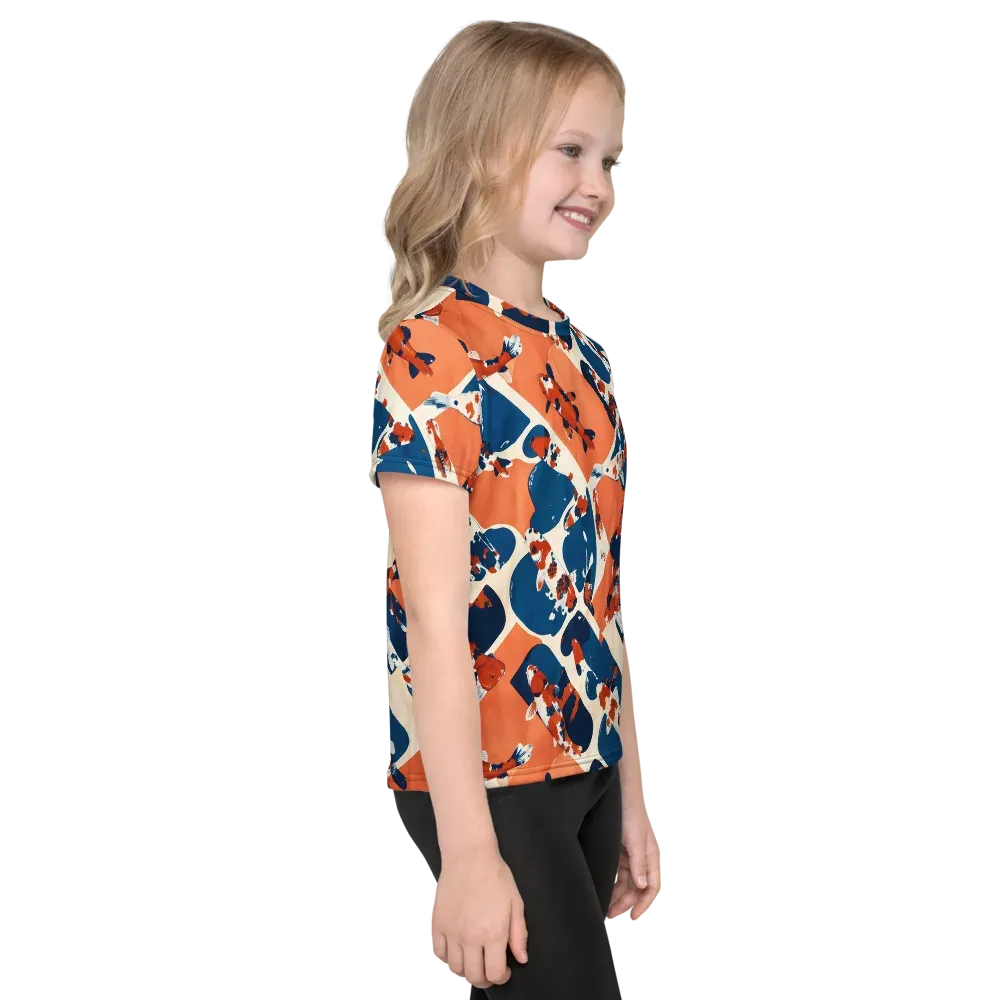 Koi Current on Kids Crew Neck T-Shirt — Right