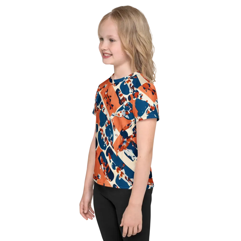 Koi Current on Kids Crew Neck T-Shirt — Left