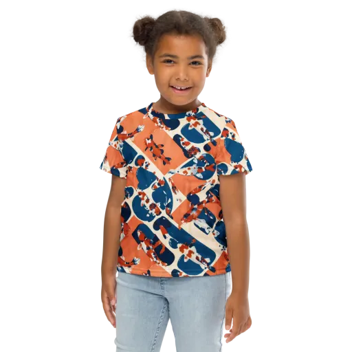 Koi Current on a Kids Crew Neck T-Shirt