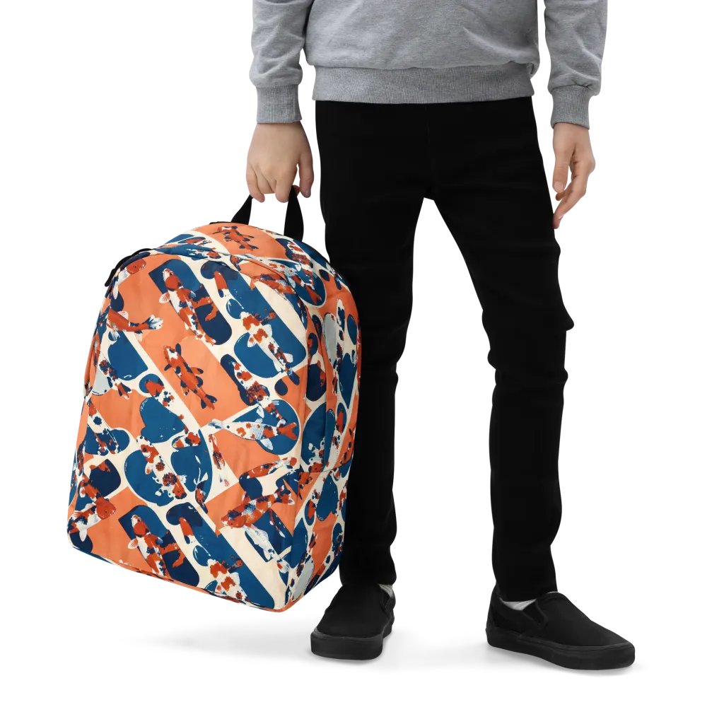 Koi Current on Minimalist Backpack — Zoomed-in