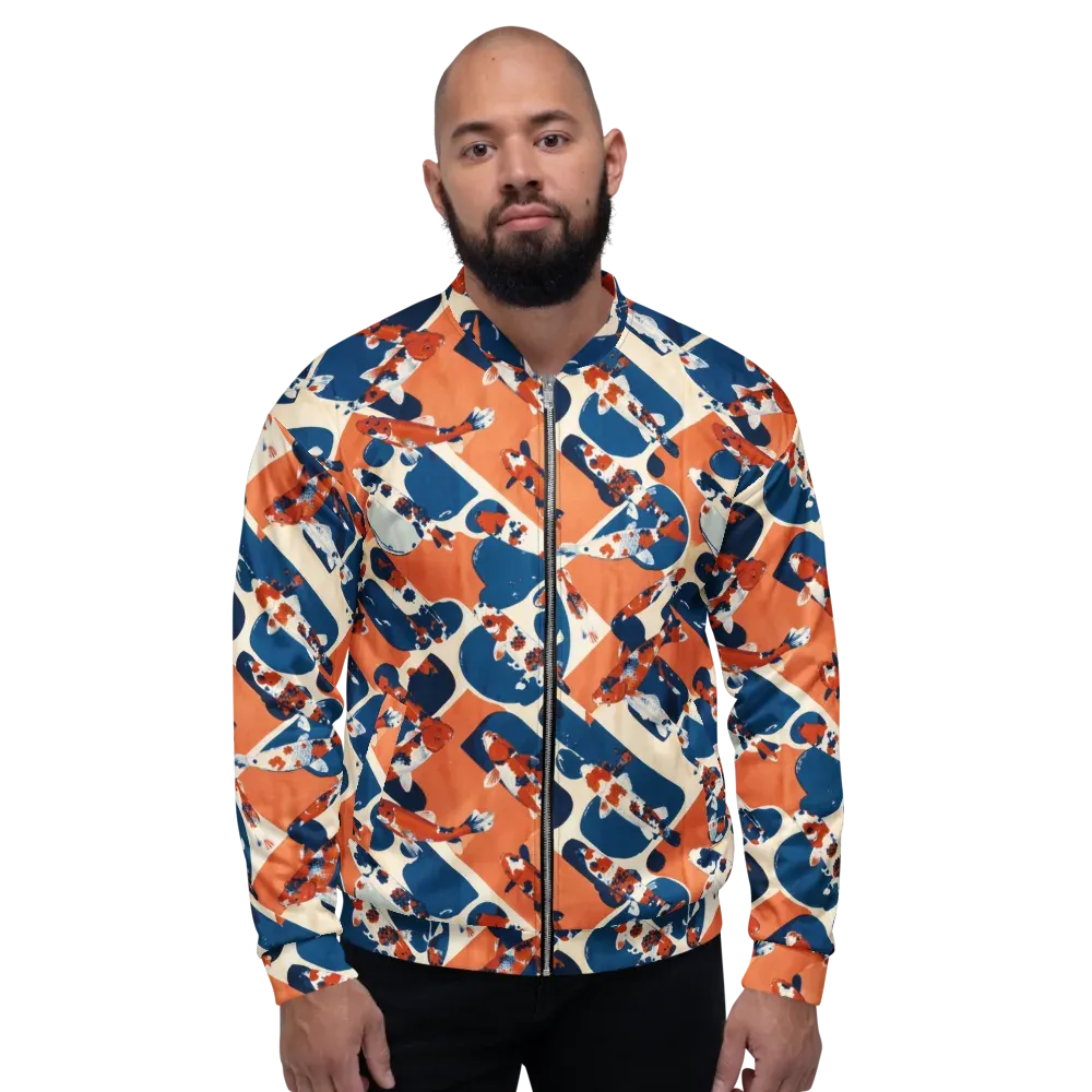 Koi Current on Bomber Jacket — Front