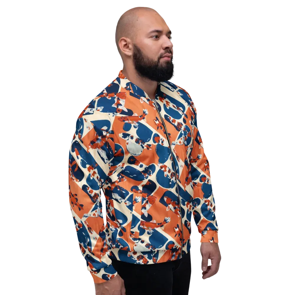 Koi Current on Bomber Jacket — Right