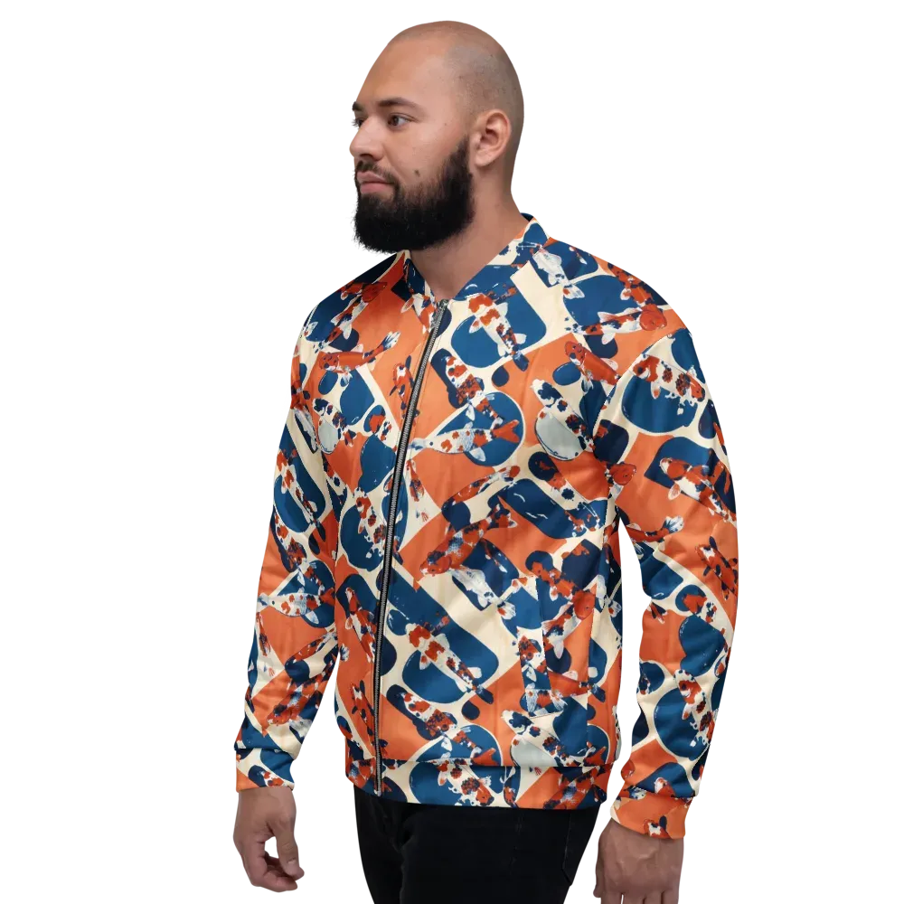 Koi Current on Bomber Jacket — Left
