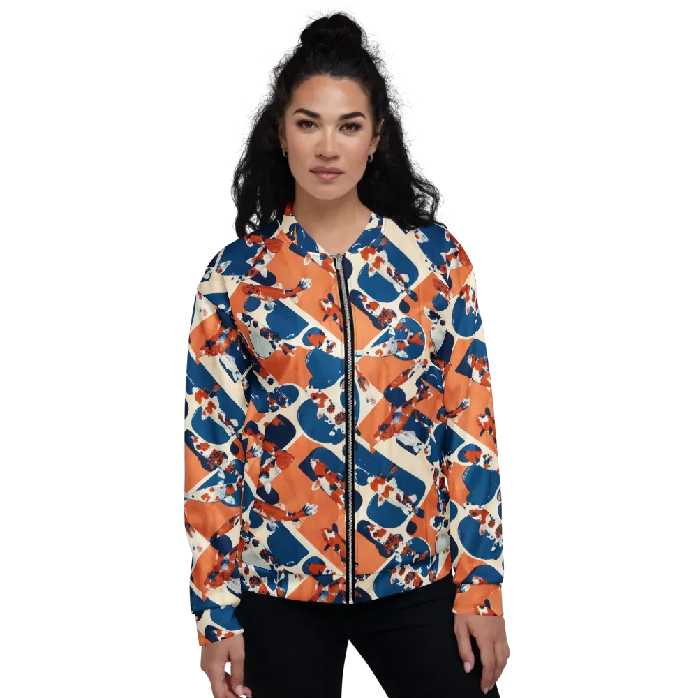 Koi Current on Bomber Jacket — Front