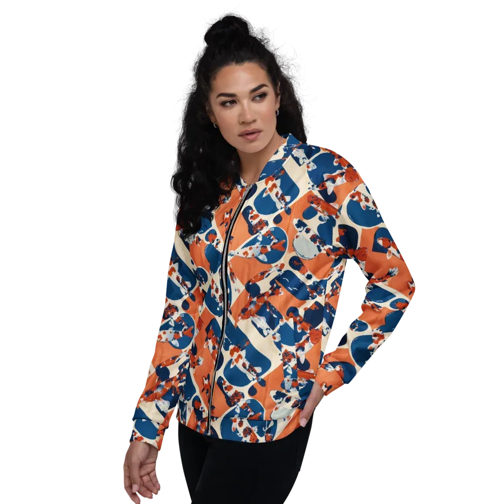Koi Current on Bomber Jacket — Left