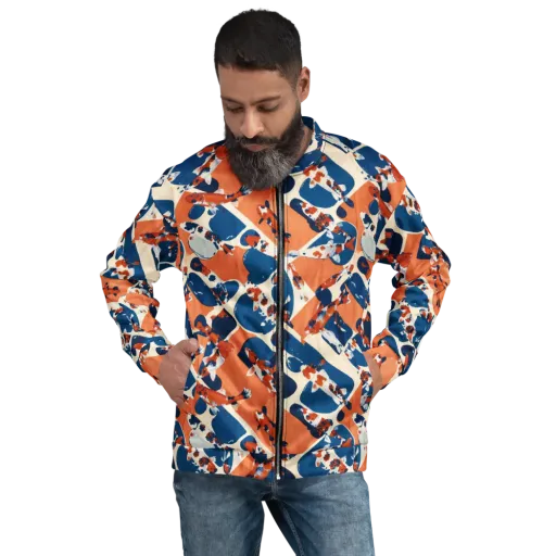 Koi Current on a Bomber Jacket