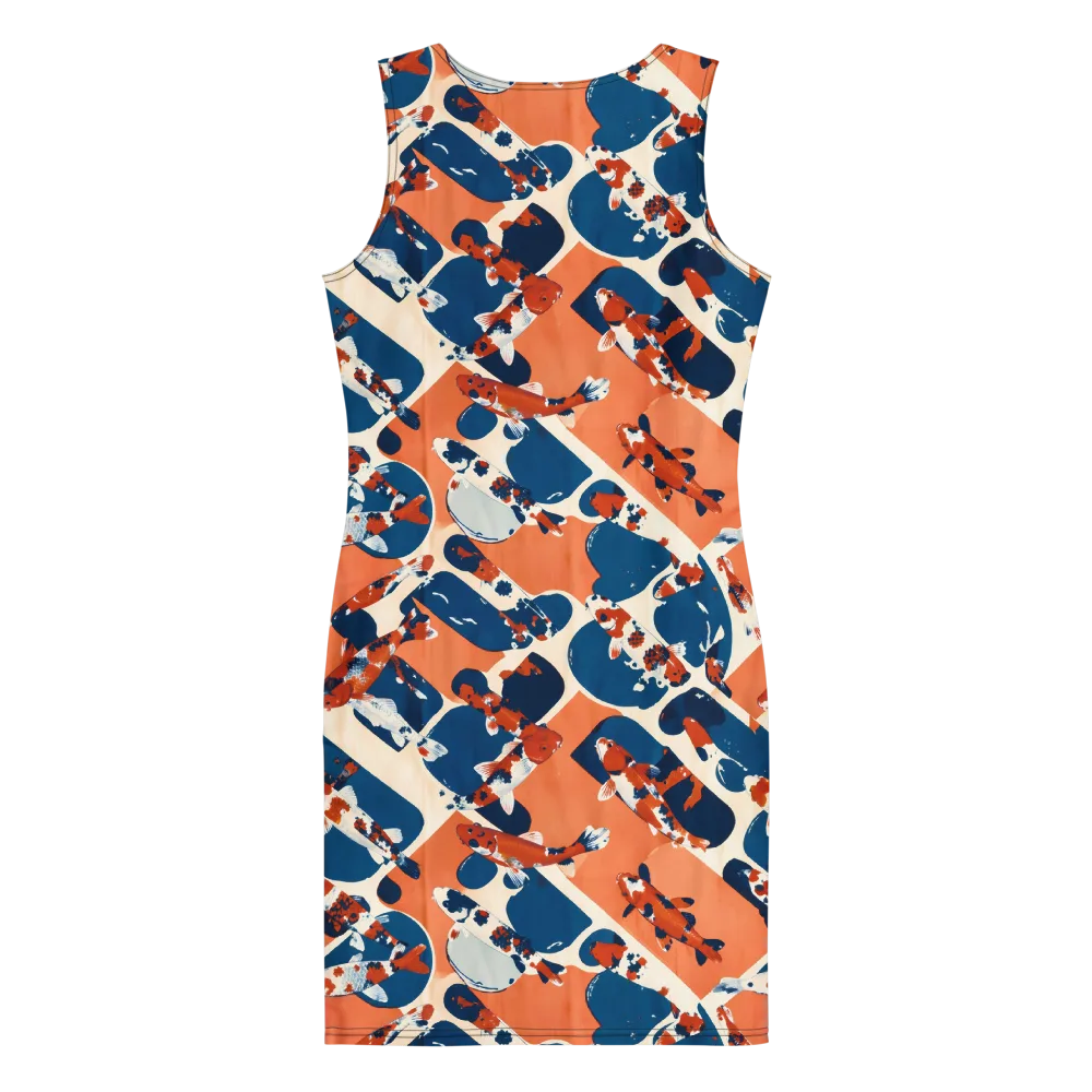 Koi Current on Bodycon Dress — Back