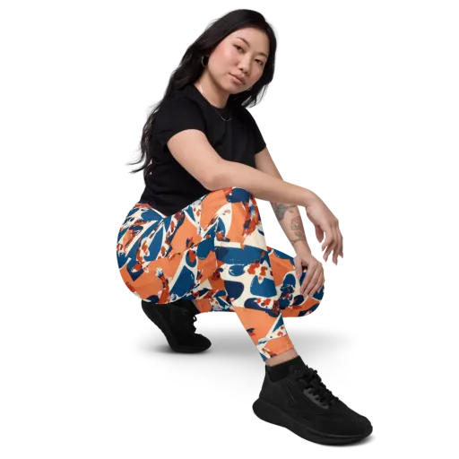 Koi Current on a Leggings with Pockets