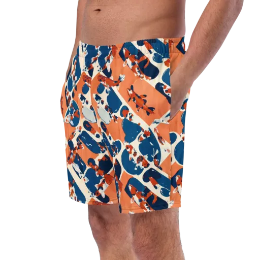 Koi Current on a Swim Trunks