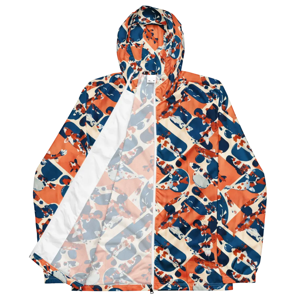 Koi Current on Men's Windbreaker — Front