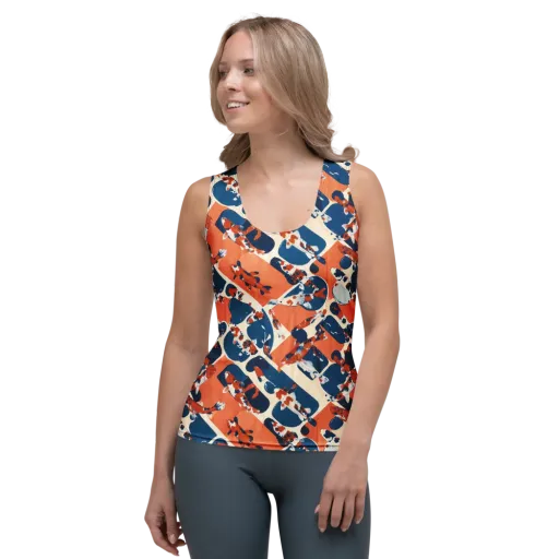 Koi Current on a Women's Tank Top