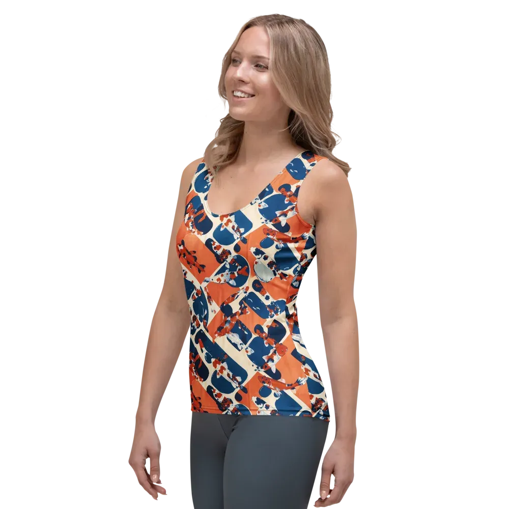 Koi Current on Women's Tank Top — Left Front