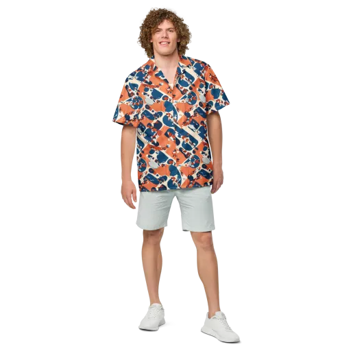 Koi Current on a Button Shirt