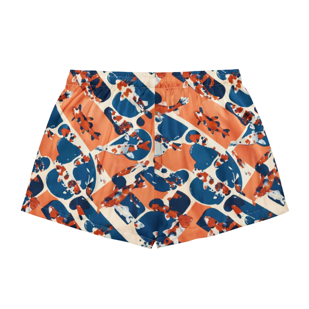 Koi Current on Women's Pajama Shorts — Back